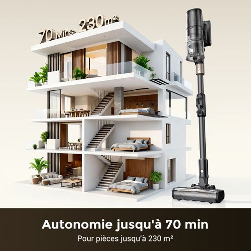 Aspirateur Balai Sans Fil Po20, Sec/humide Onepass, 70min/80kpa, Tube Pliable, Aspiration Et Lavage