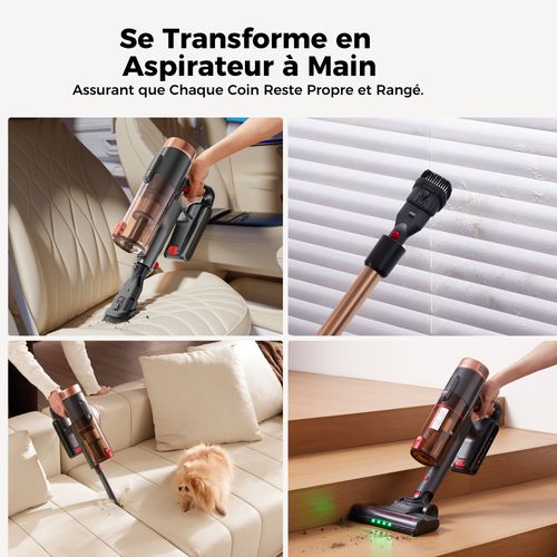 Aspirateur Balai Sans Fil P11 Ultra, 50kpa, Léger, Tube Télescopique, Autonomie 50 Min
