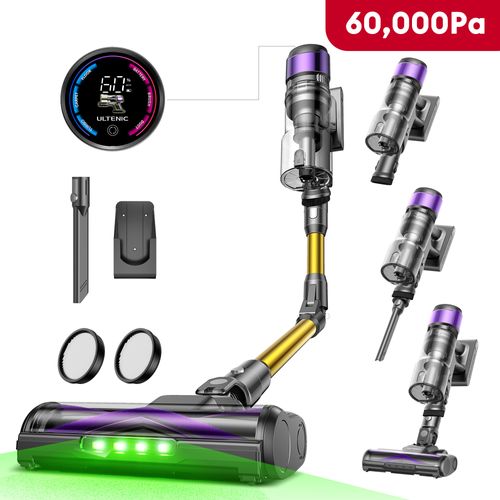 Aspirateur Balai Sans Fil-ultenic- UW20 -140AW/600W- 60 min/60kPa-tube Pliable- Batterie Amovible