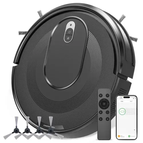 Cleanova W6plus-5000pa Aspirateur Robot-120min Autonomie-alexa/app/ifttt-ultra Mince Silencieux
