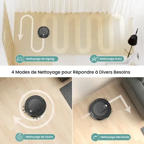 Cleanova W6plus-5000pa Aspirateur Robot-120min Autonomie-alexa/app/ifttt-ultra Mince Silencieux