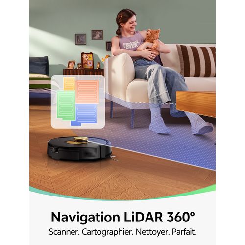 Cleanova W9-aspirateur Robot Laveur-5000pa-180min-67db-navigation Lds-apple Watch/alexa/app/ifttt
