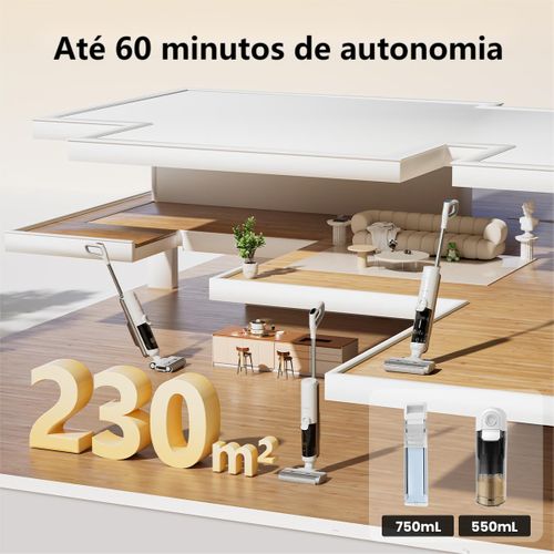 Aspirateur Laveur Sans Fil - F010 Ultra - Aspirateur Eau Et Poussière - 60min/1,3l - Autonettoyage