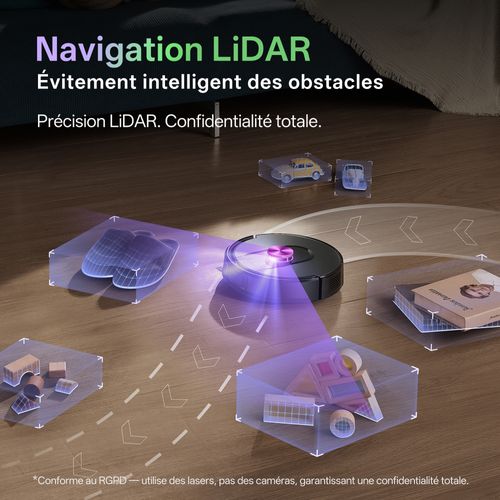 Cleanova W15-aspirateur Robot Laveur 12000pa-200min Autonomie-bac 4l-navigation Lds-apple Watch,etc