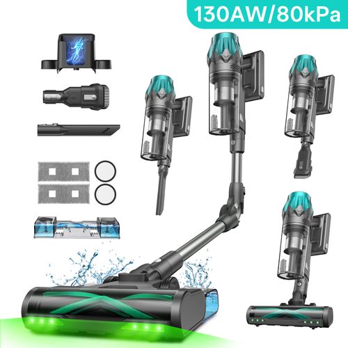 Blitz V15 Max-80kpa/580w Aspirateur Balai Sans Fil-65min Autonomie-écran LED-bac 1.5l