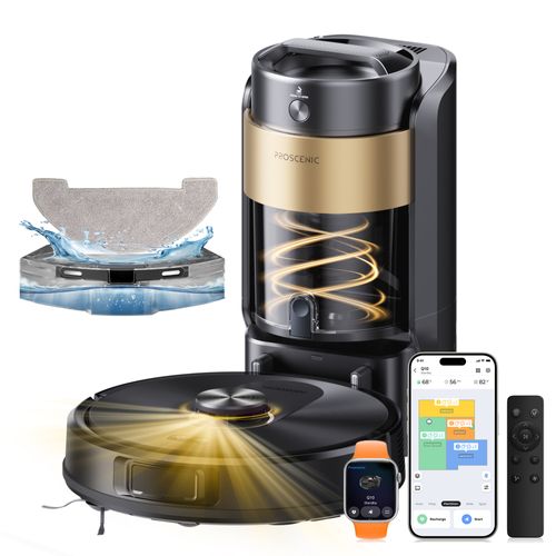 Qo20 Plus Robot Aspirateur Laveur 12,000pa Avec Station Sans Sac Vidage Automatique, 200min, 4l