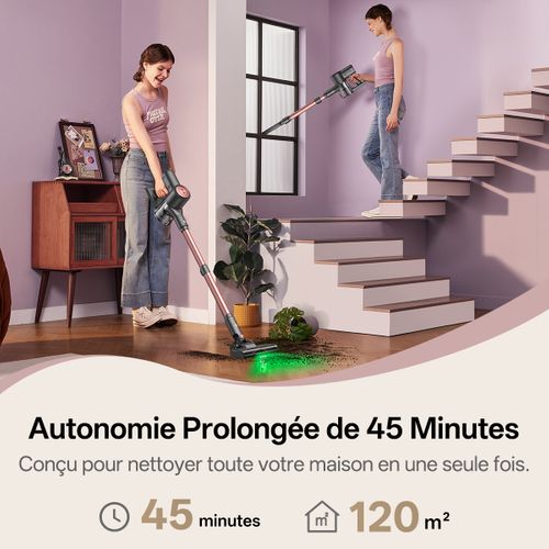 Blitz V10 Pro - aspirateur Balai Sans Fil-50kpa/100aw-45min-éclairage LED - tube Télescopique