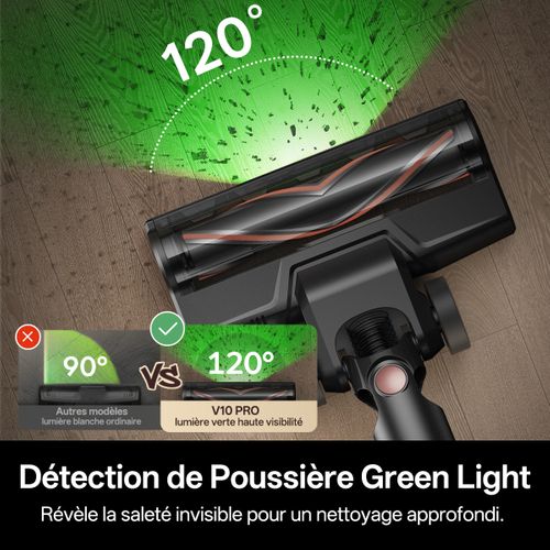 Blitz V10 Pro - aspirateur Balai Sans Fil-50kpa/100aw-45min-éclairage LED - tube Télescopique
