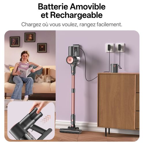 Blitz V10 Pro - aspirateur Balai Sans Fil-50kpa/100aw-45min-éclairage LED - tube Télescopique