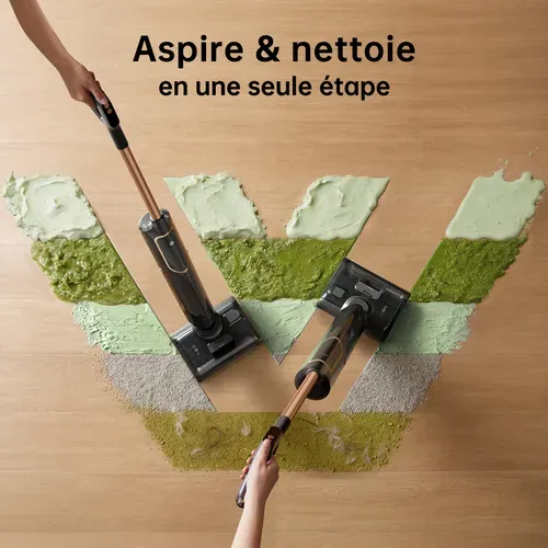X7 - aspirateur Balai Laveur 70kpa/580w Aspirateur Balai Sans Fil - 65min Autonomie - Écran LED
