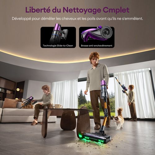 UM20 Mopper Aspirateur Balai Sans Fil Réservoir d'eau 250ml amovible 85 kPa-60 min & Tube Flexible