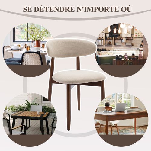 Lot De 4 Chaises Nordiques Robustes Et élégantes, Confortables, Pour Salle à Manger Et Cuisine,beige