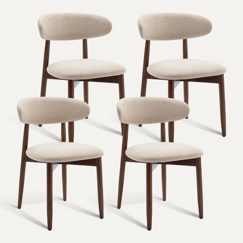 Lot De 4 Chaises Nordiques Robustes Et élégantes, Confortables, Pour Salle à Manger Et Cuisine,beige
