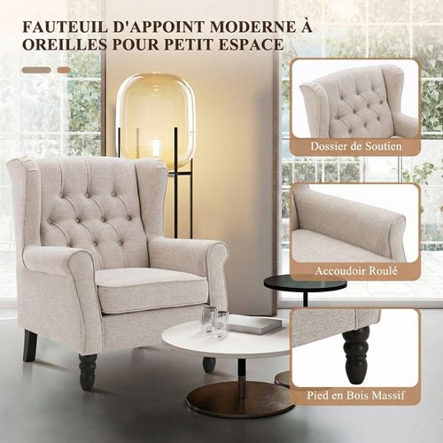 Fauteuil Design Minimaliste, Confort Et Style Pour Intérieur Moderne, Beige