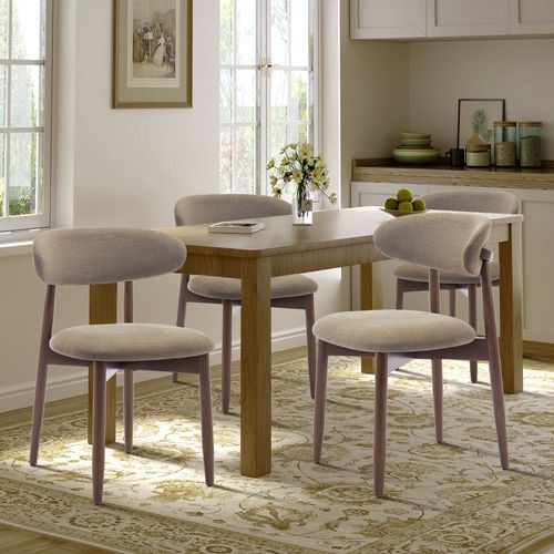 Lot De 2 Chaises De Salle à Manger, Assise En Mousse Haute Densité, Dossier Ergonomique, Marron