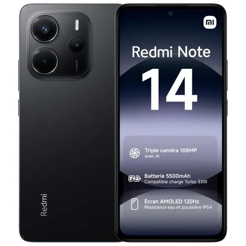 Redmi Note 14 16,9 Cm (6.67") Double Sim Hybride 4g USB Type-c 6 Go 128 Go 5500 Mah Noir