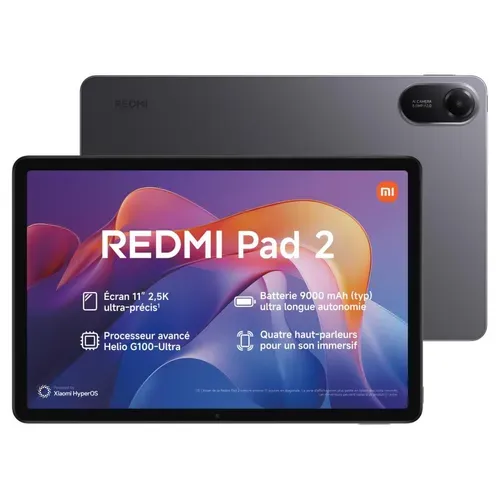 Tablette Tactile Redmi Pad 2 11 Wifi 128 Go Gris