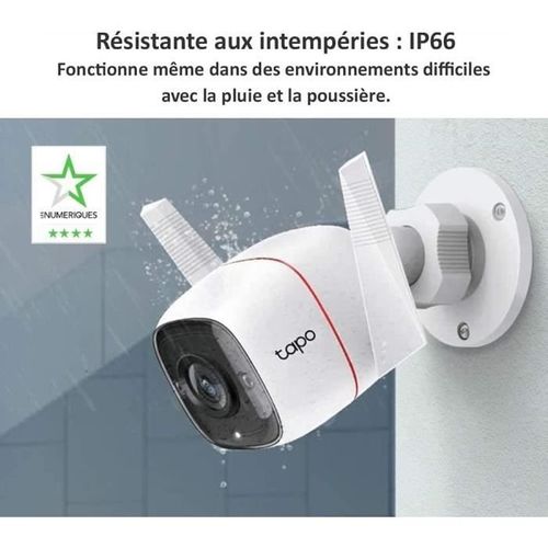 Tapo Caméra Surveillance Wifi Extérieur Caméra Ip Haute Résolution 3mp , Vision Nocturne