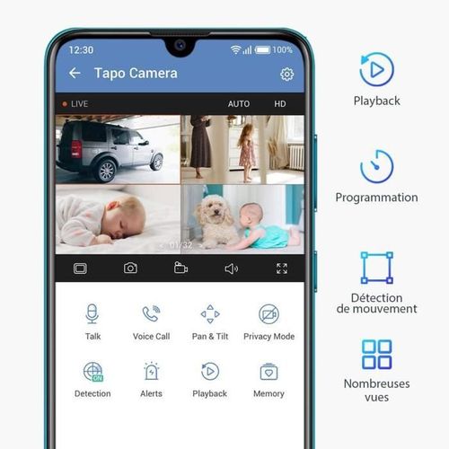 Caméra De Surveillance Wifi Tapo C200 Fhd 1080p Vision Nocturne