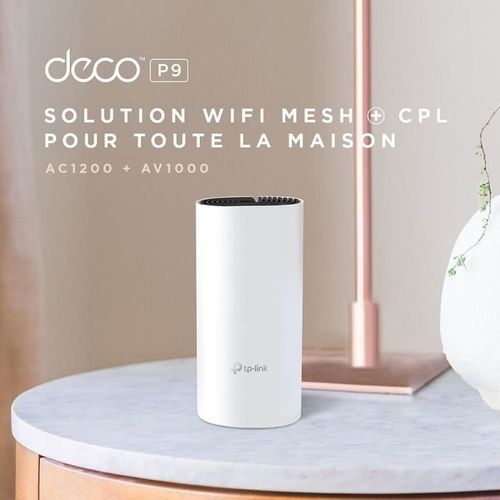 Deco P9(3-pack) Solution Hybride Wifi Mesh Ac1300 Mbps Multiroom + Cpl Av1000 Mbps