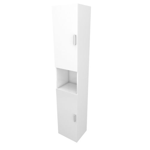 Meuble Colonne Pour Salle De Bains 35x30x182 Cm - Blanc Laqué - Thrifty 35