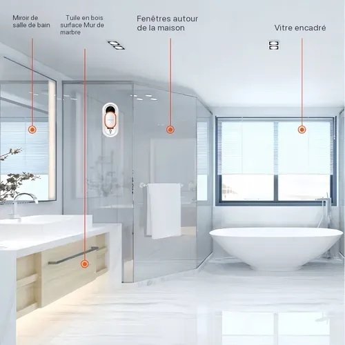 Robot Laveur de Vitres -HCR-09 - AI - Télécommande - Nettoyage rapide-Dix torchons