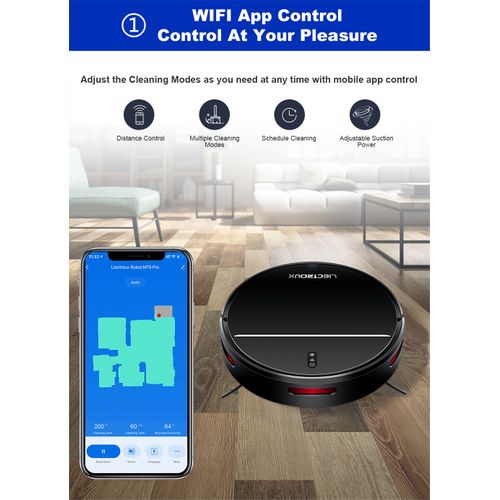 M7S PRO - Aspirateur robot -4000 Pa - gyro - Autonomie 120 mn - Batterie 4400mAh