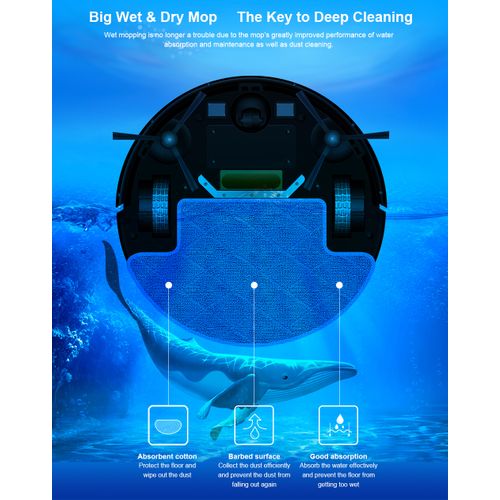 M7S PRO - Aspirateur robot -4000 Pa - gyro - Autonomie 120 mn - Batterie 4400mAh