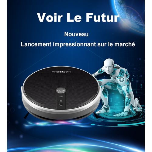 C30B - Aspirateur Robot Gyro 6000Pa - 120min - APP - Brosse Centrale- Silencieux - Animaux