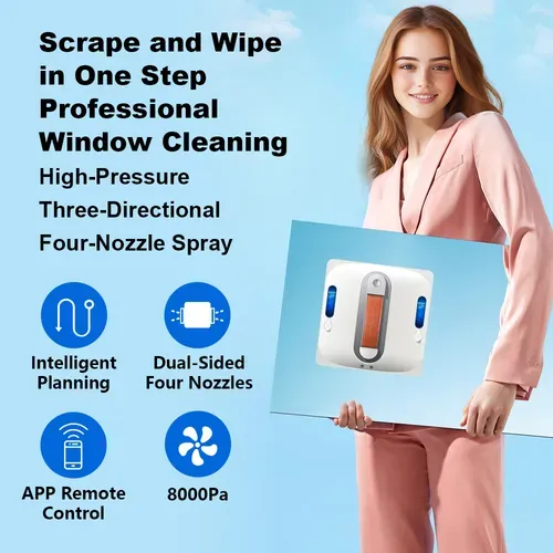 Nettoyeur De Fenêtres Robot S11 – Pulvérisation 4 Direction- Contrôle Bluetooth