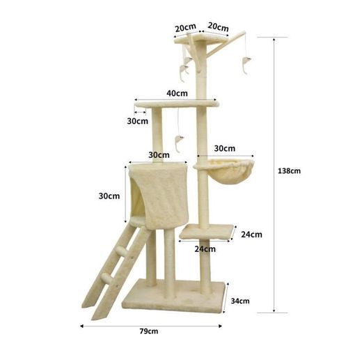 Jipsy Arbre à Chat Beige 79 X 34 X 138 Cm Beige
