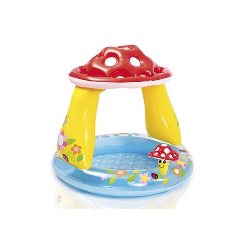Piscine Pataugeoire Gonflable Pare-soleil Champignon 102 X 102 X 89 Cm