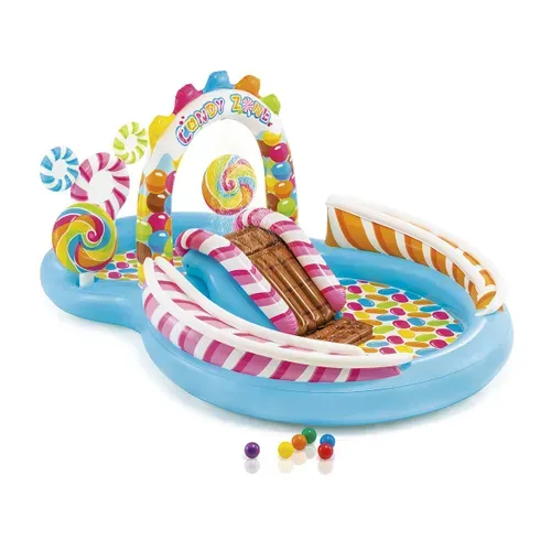 Aire De Jeux Gonflable Royaume Des Bonbons Intex