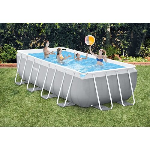 Piscine Tubulaire Prism Rectangulaire 4.88 X 2.44 X 1.07m Intex + Accessoires