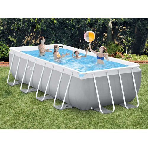 Piscine Tubulaire Prism Rectangulaire 4.88 X 2.44 X 1.07m Intex + Accessoires