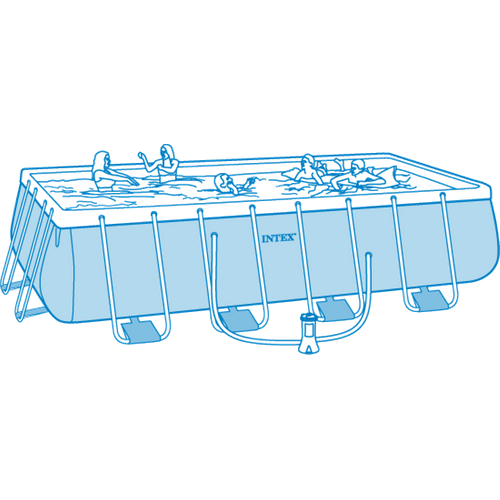 Piscine Tubulaire Prism Rectangulaire 4.88 X 2.44 X 1.07m Intex + Accessoires