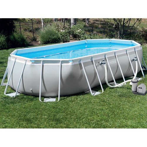 Piscine Tubulaire Prism Frame Ovale 6,10 X 3,05 M Intex