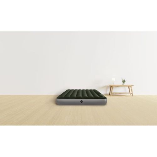 Matelas Gonflable 2 Places Downy, Fiber Tech, Gonfleur à Pied Intégré 191 X 137 Cm