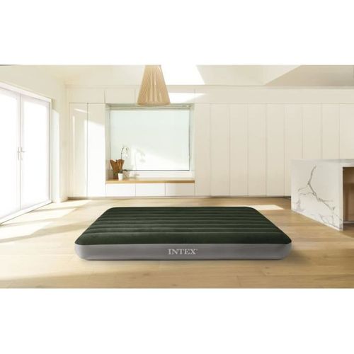 Matelas Gonflable 2 Places Downy, Fiber Tech, Gonfleur à Pied Intégré 191 X 137 Cm