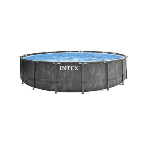 Grande Piscine Ronde En Kit Baltik - Diamètre 549 Cm - Effet Gris Cérusé
