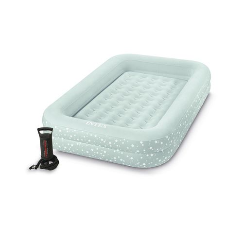 Matelas Gonflable Enfant Intex - Floqué Doux, Pour 3 à 10 Ans, Gonflage Manuel
