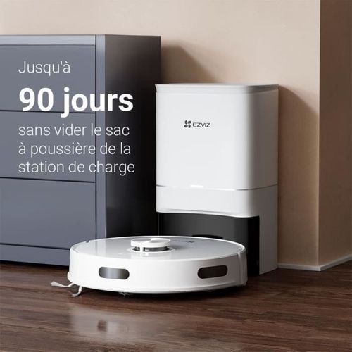 Aspirateur Robot et Laveur EZVIZ RE5 Navigation LiDAR 4.000 Pa Compatible Alexa et Google