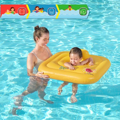 Bouée Gonflable Pour Bébés De 1 À 2 Ans Bestway Swin Safe 72x24 Cm Avec Siège Inclus Couleur Jaune