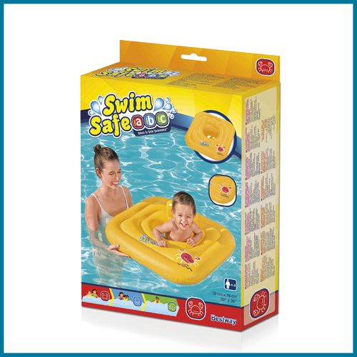 Bouée Gonflable Pour Bébés De 1 À 2 Ans Bestway Swin Safe 72x24 Cm Avec Siège Inclus Couleur Jaune