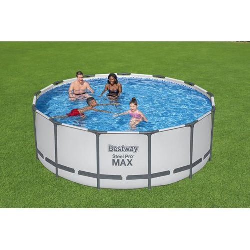 Piscine Hors-sol Ronde Acier 3,96 X 1,22 M Avec Pompe Filtre 32 W