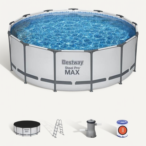 Piscine Hors-sol Ronde Acier 3,96 X 1,22 M Avec Pompe Filtre 32 W