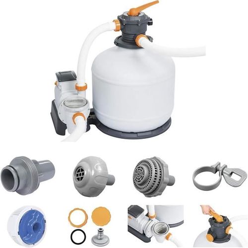 Filtre à Sable Flowclear™ 11 355 L/h + Préfiltre Compatible Toutes Piscines De 1 100 à 66 600 L