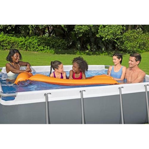 Piscine Hors Sol Rectangulaire Tubulaire 282 X 196 X 84 Cm Avec Pompe