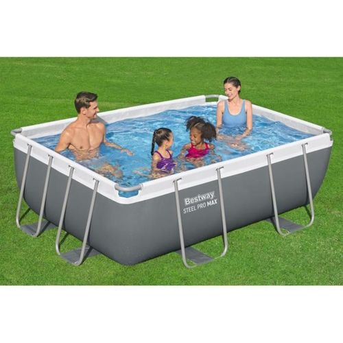 Piscine Hors Sol Rectangulaire Tubulaire 282 X 196 X 84 Cm Avec Pompe