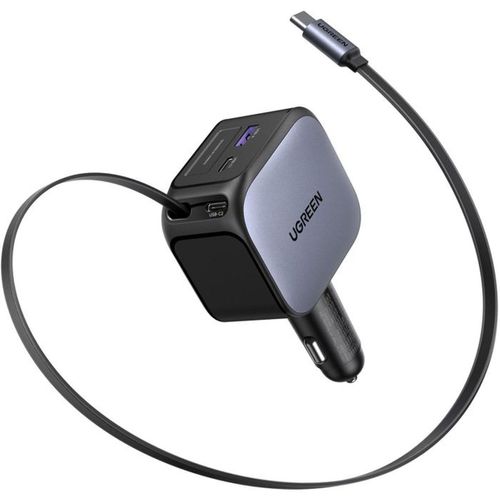 Nexode Ec604 Chargeur Voiture 145w USB-c Avec Câble Rétractable 70 Cm